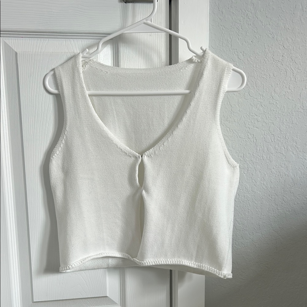 White Sleeveless Women's Top